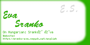 eva sranko business card